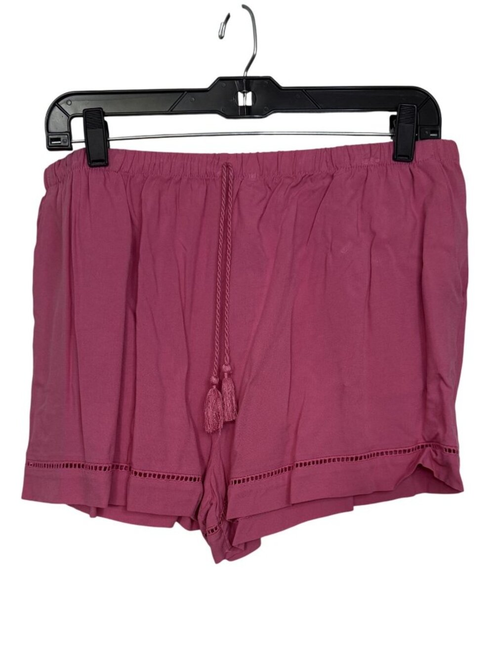 Flora by Flora Nikrooz NWT Large Pink Lounge Shorts Tassel Drawstring Crochet